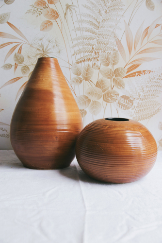 Burnt orange vases